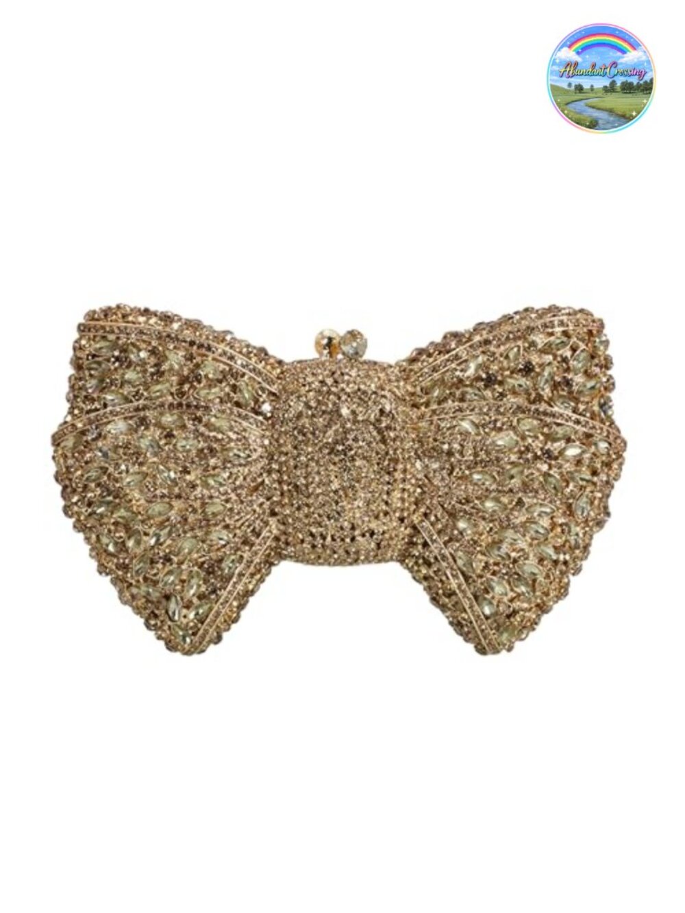 Rhinestone Bowknot Evening Clutch Magnet Closure Chain Strap Party Wedding Bag